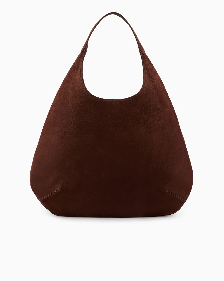 The World Of Armani HOBO BAG LA PRIMA IN PELLE SCAMOSCIATA