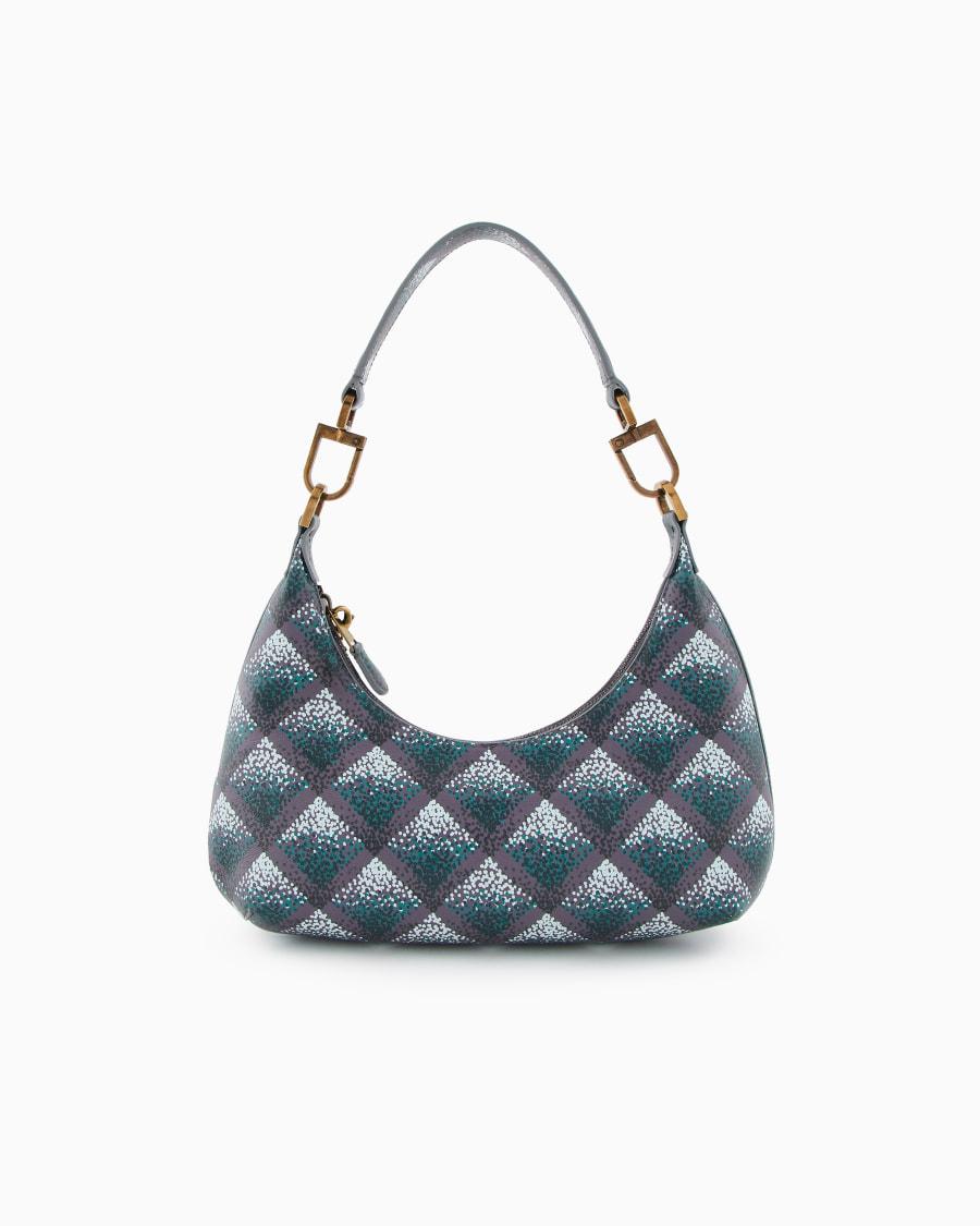 The world of armani HOBO BAG MEDIA LA PRIMA IN NAPPA STAMPATA