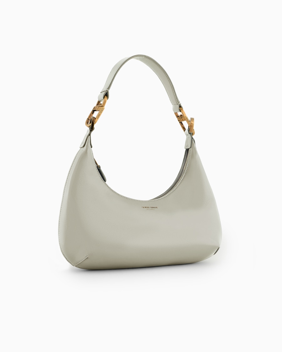 The World Of Armani HOBO BAG MEDIA LA PRIMA IN NAPPA VERNICIATA