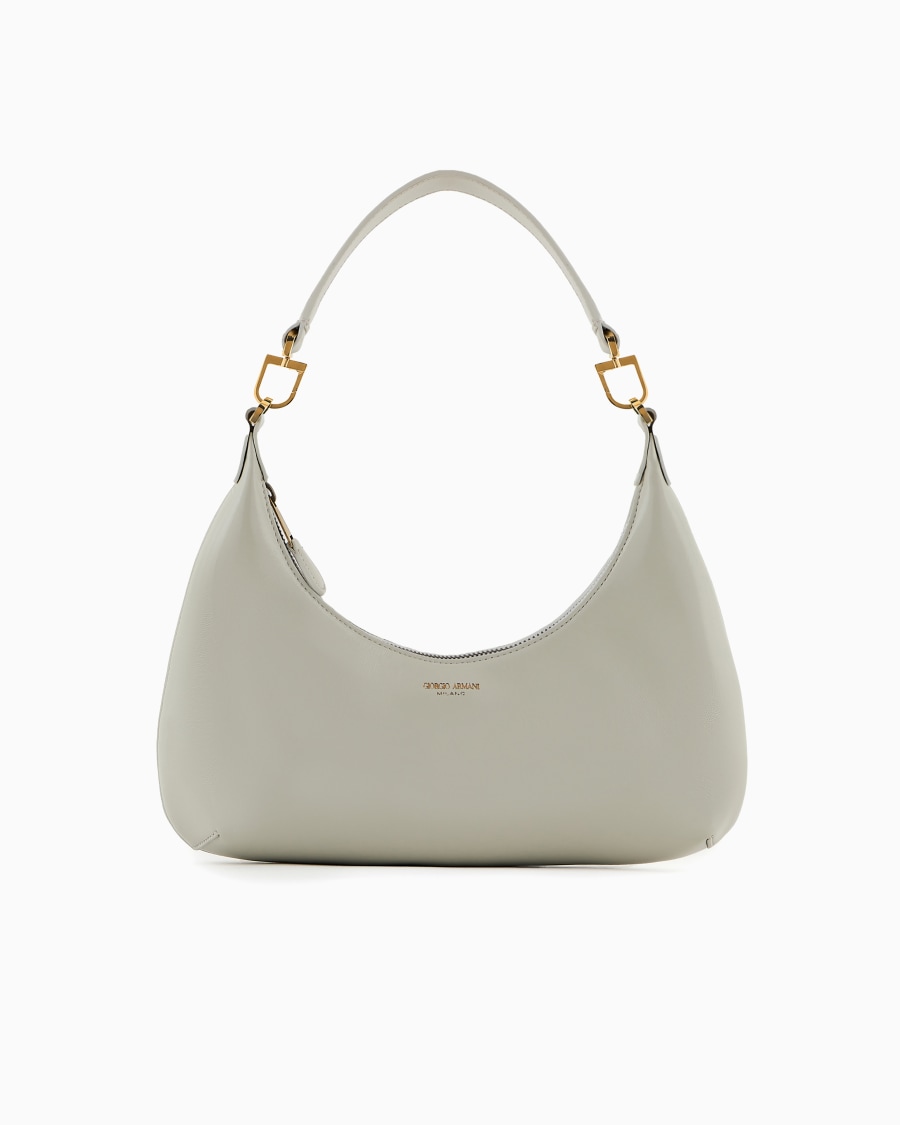 The world of armani HOBO BAG MEDIA LA PRIMA IN NAPPA VERNICIATA