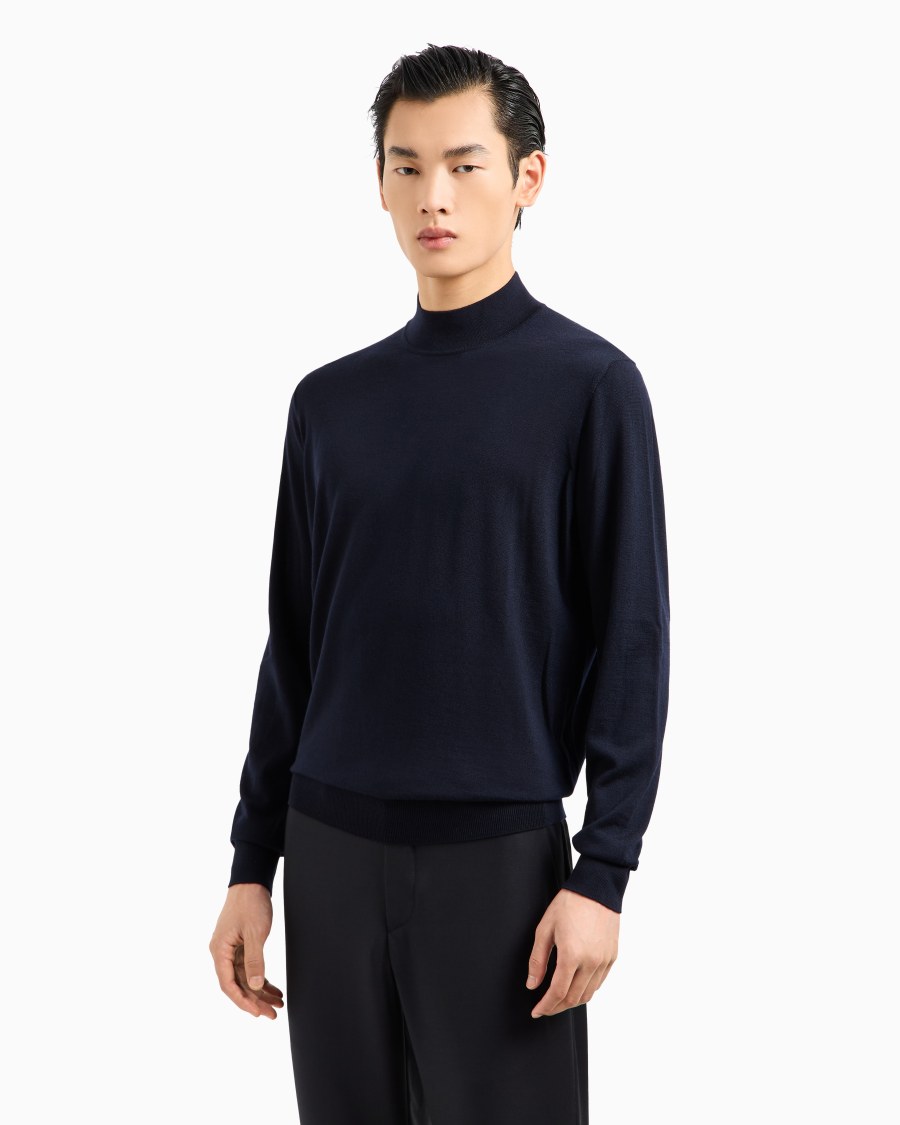 The World Of Armani MAGLIA A COLLO ALTO IN LANA VERGINE