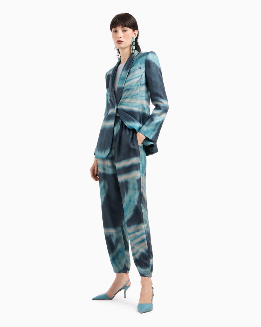 The World Of Armani MAGLIA A MANICHE CORTE IN VISCOSA PUNTO LINKS