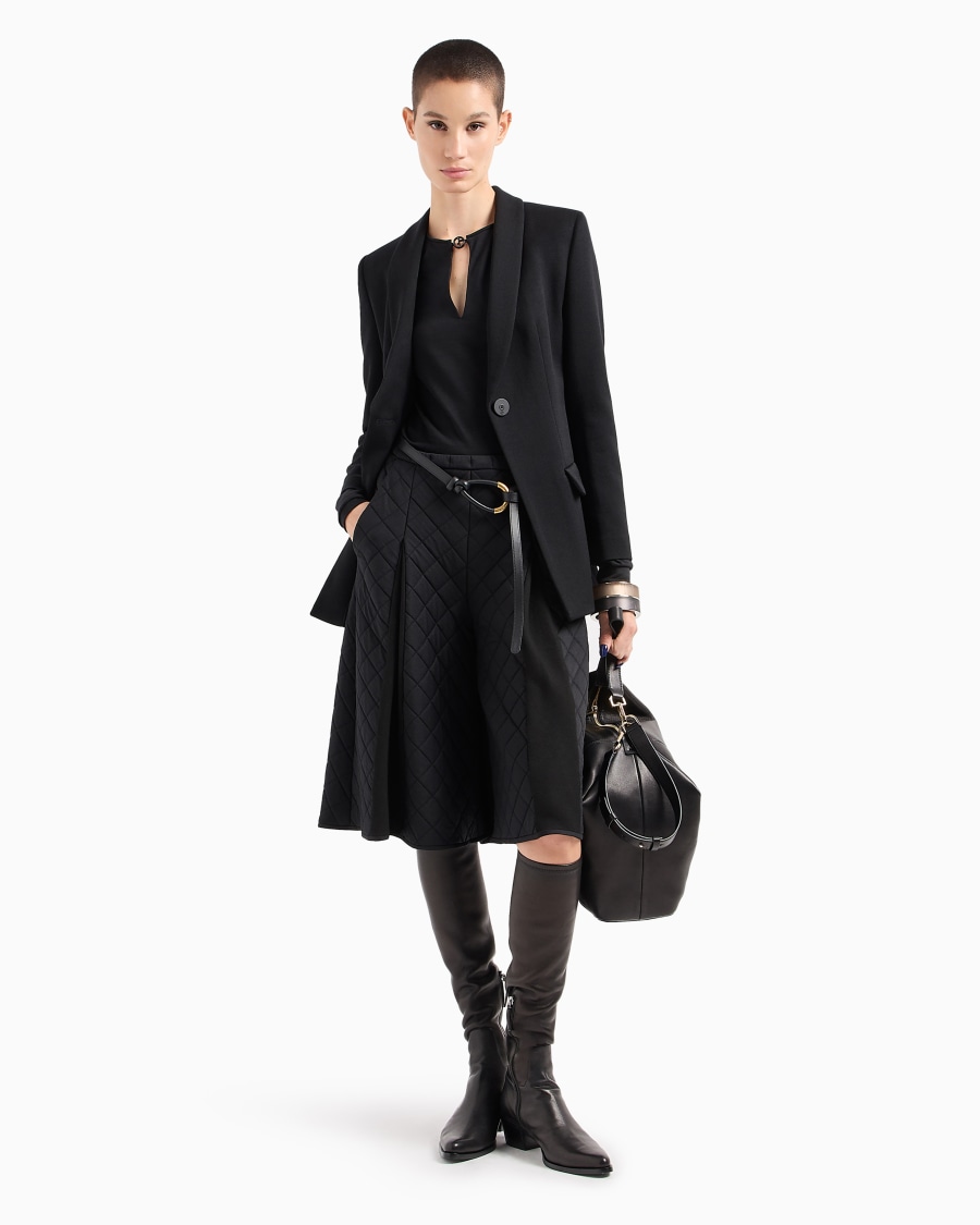 The World Of Armani MAGLIA A MANICHE LUNGHE IN JERSEY DI LANA