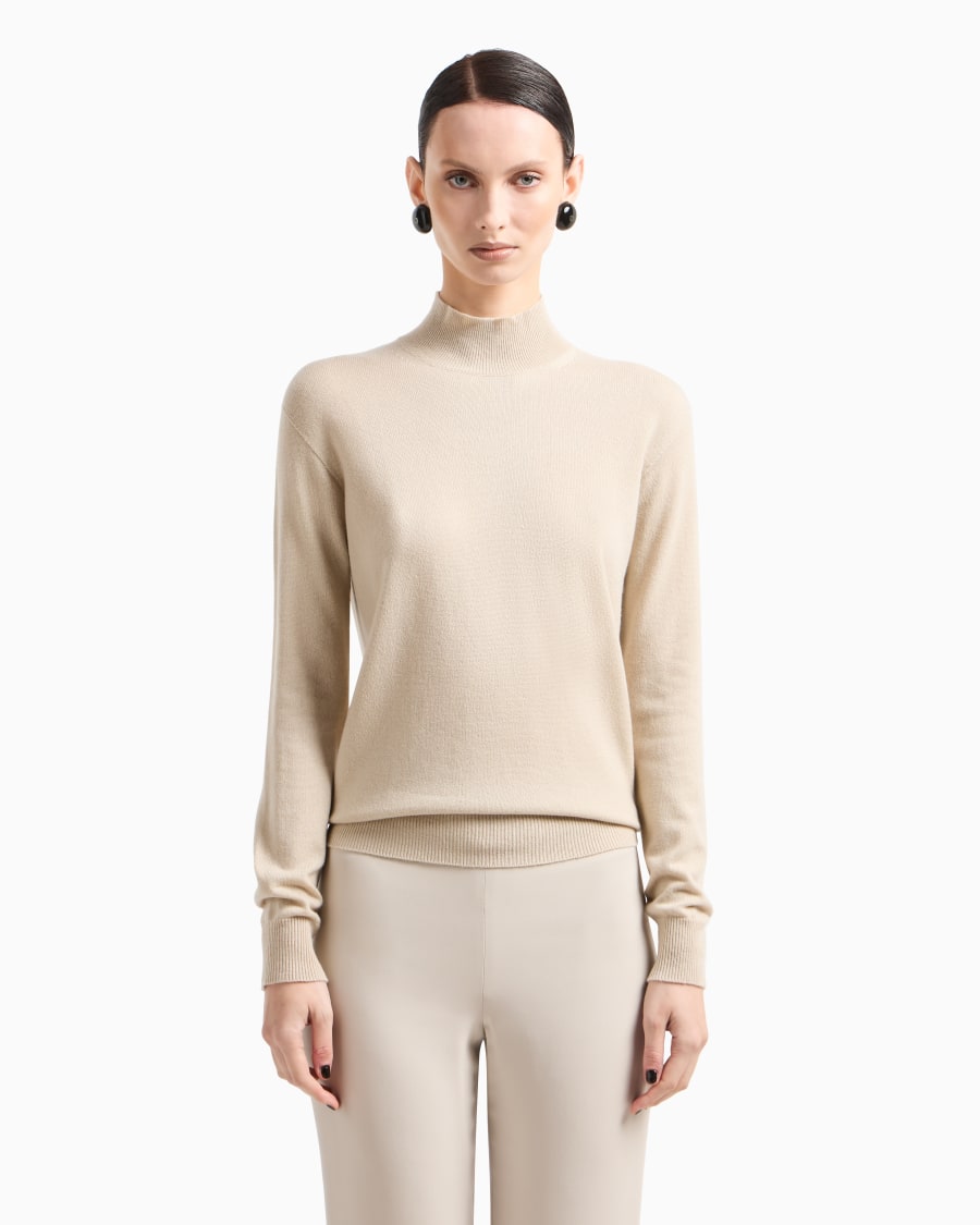 The World Of Armani MAGLIA CON COLLO A LUPETTO IN CASHMERE