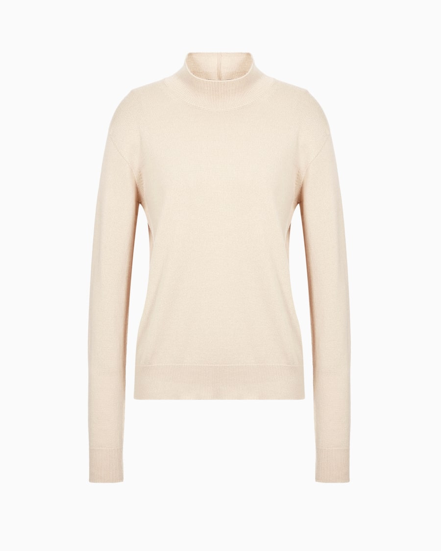 The world of armani MAGLIA CON COLLO A LUPETTO IN CASHMERE