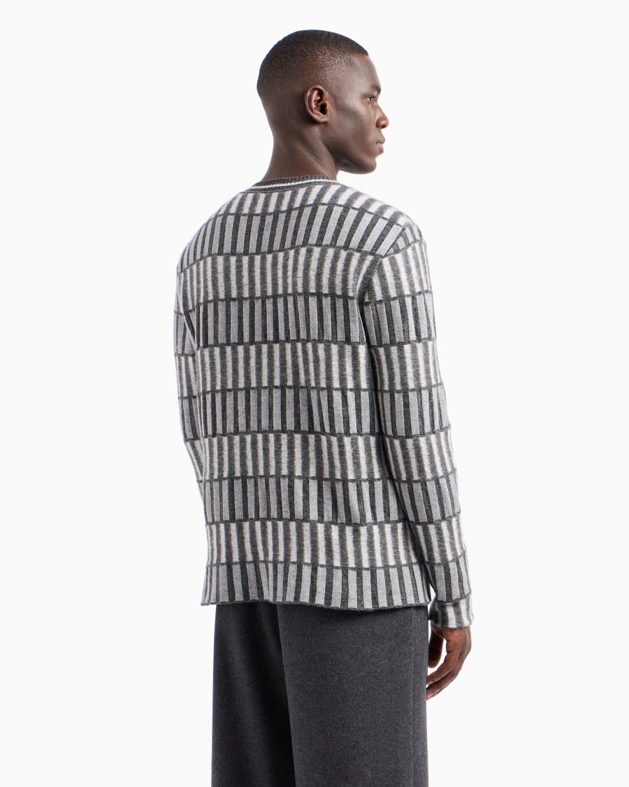 The World Of Armani MAGLIA CON SCOLLO A V IN SETA E CASHMERE