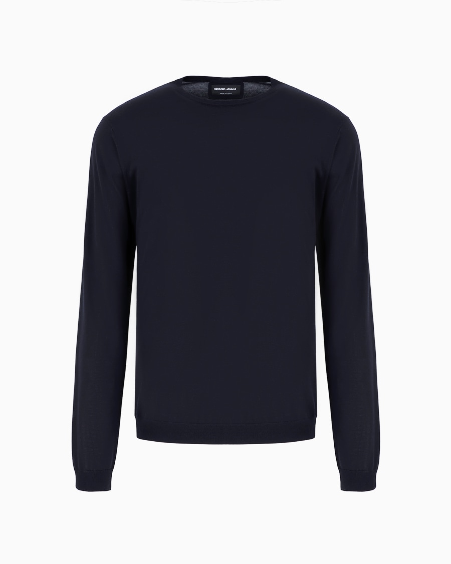 The world of armani MAGLIA GIROCOLLO A MANICA LUNGA IN SETA E COTONE