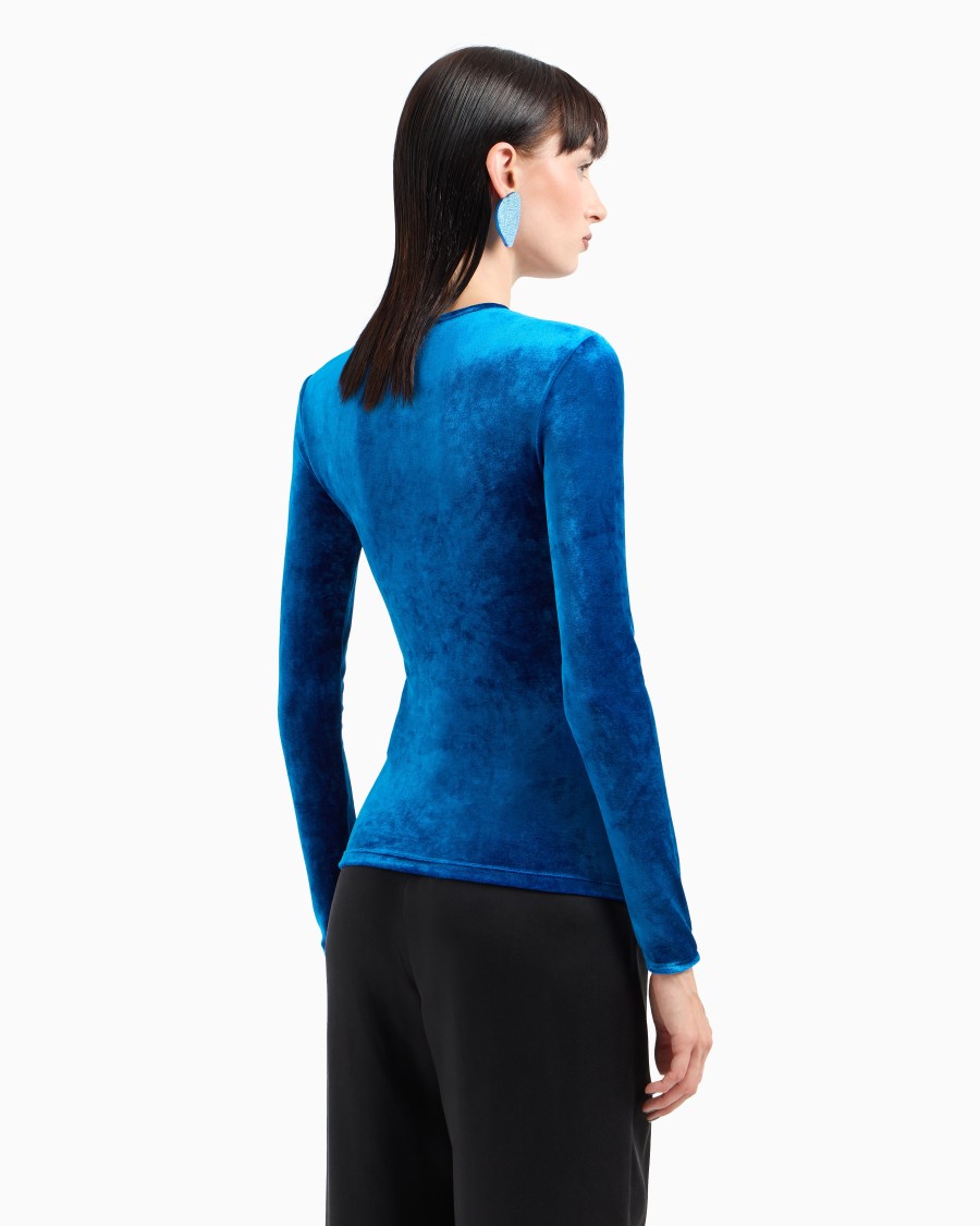 The World Of Armani MAGLIA GIROCOLLO IN CINIGLIA DI MISTO VISCOSA ASV