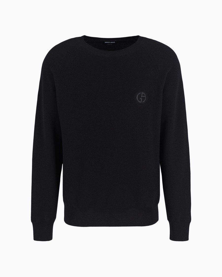 The world of armani MAGLIA GIROCOLLO IN LANA VERGINE