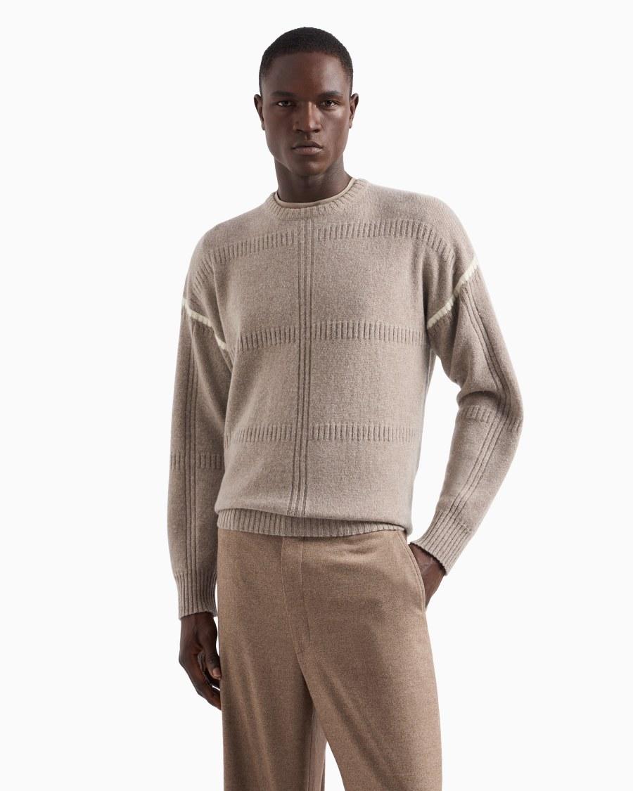 The World Of Armani MAGLIA GIROCOLLO IN LANA VERGINE E CASHMERE