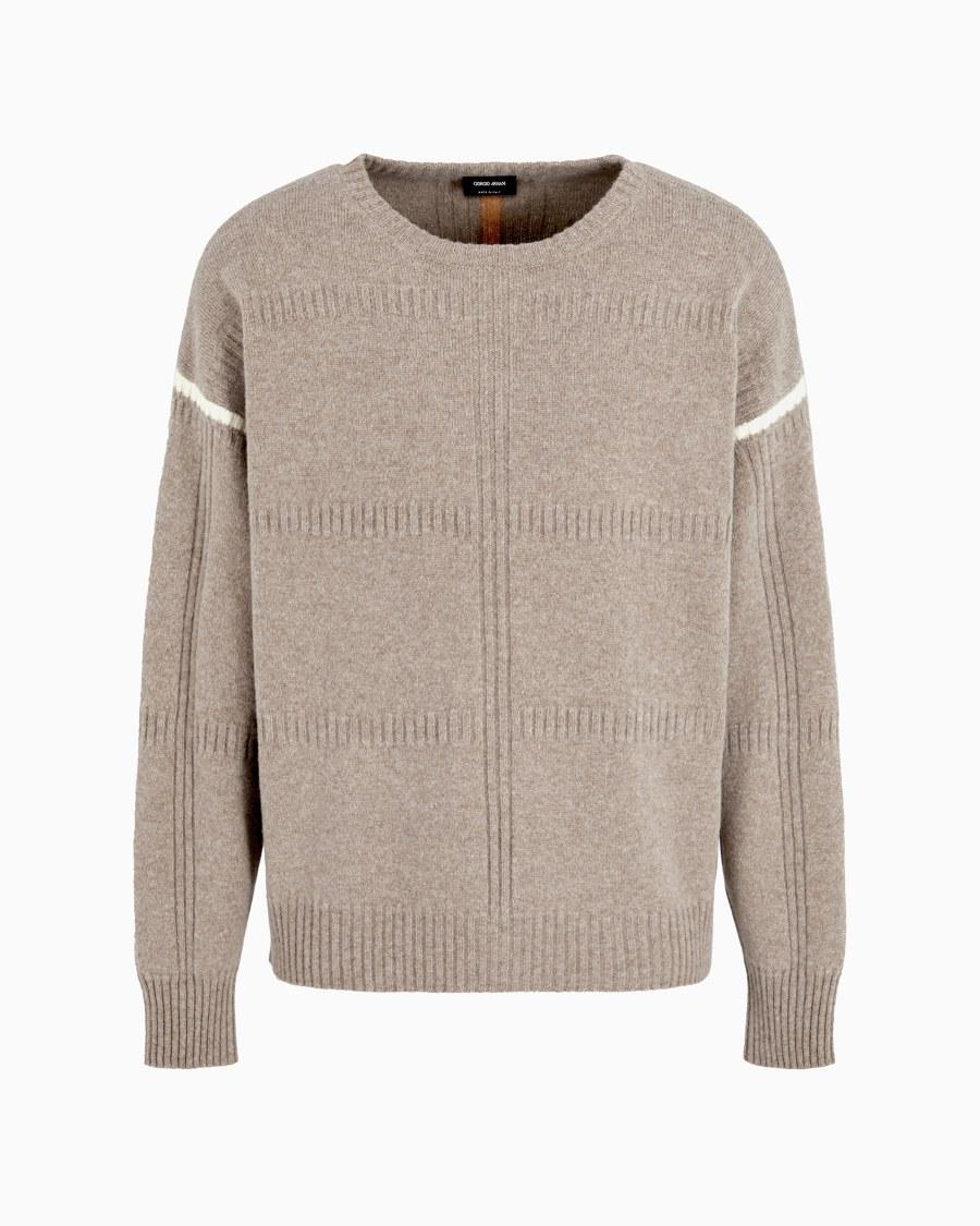 The world of armani MAGLIA GIROCOLLO IN LANA VERGINE E CASHMERE