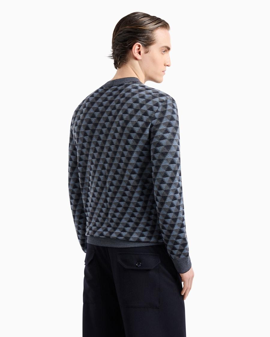 The World Of Armani MAGLIA GIROCOLLO IN LANA VERGINE JACQUARD