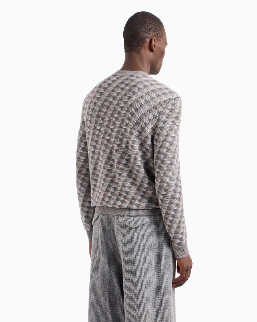 The World Of Armani MAGLIA GIROCOLLO IN LANA VERGINE JACQUARD