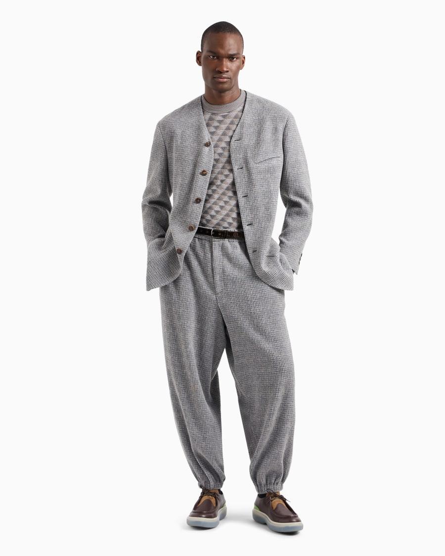 The World Of Armani MAGLIA GIROCOLLO IN LANA VERGINE JACQUARD