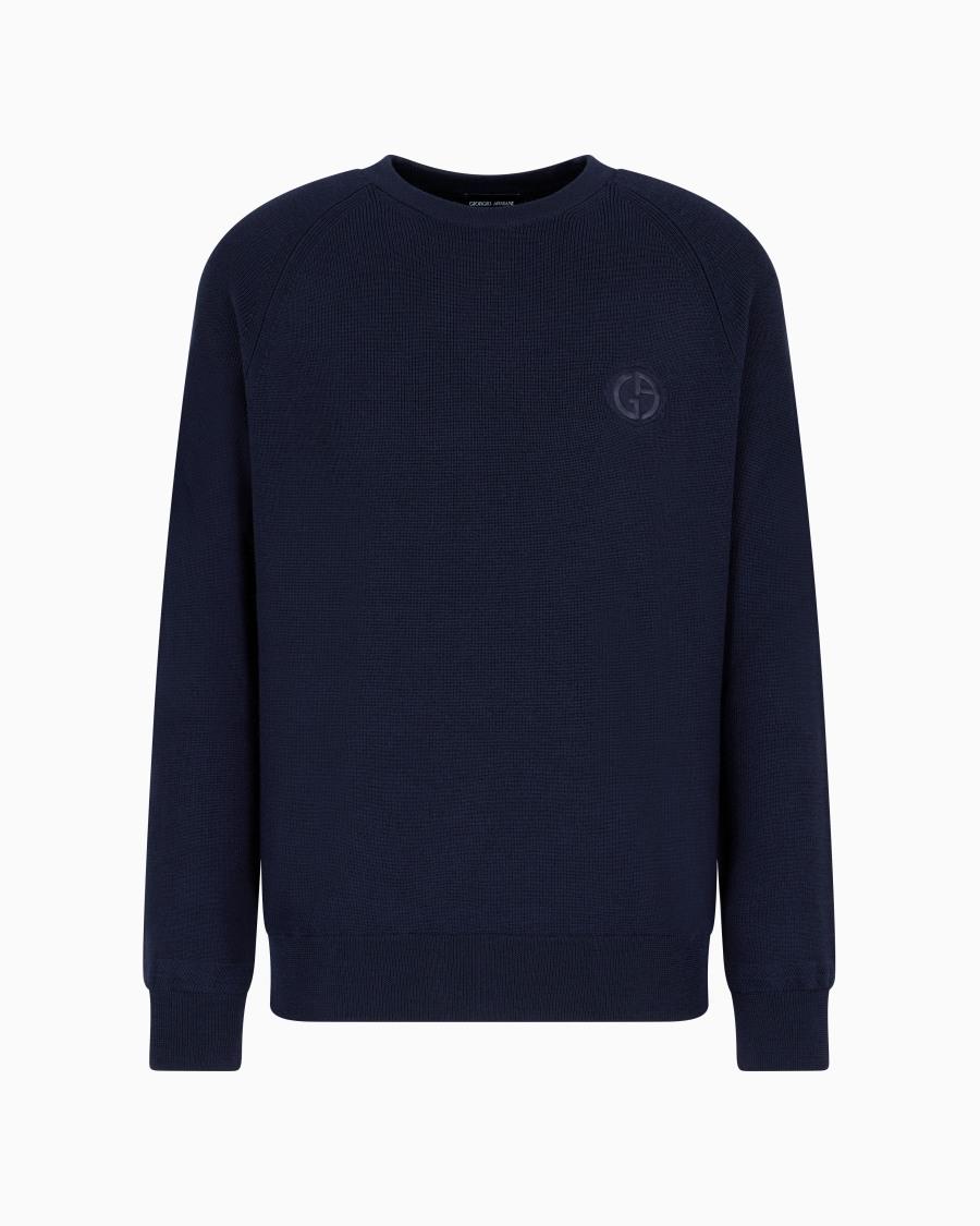 The world of armani MAGLIA GIROCOLLO IN LANA VERGINE