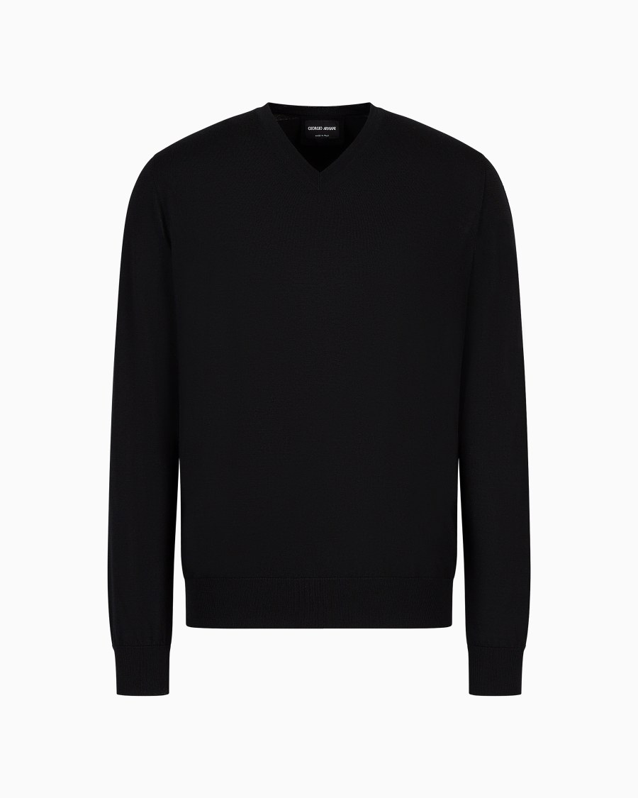 The world of armani MAGLIA GIROCOLLO IN PURA LANA VERGINE