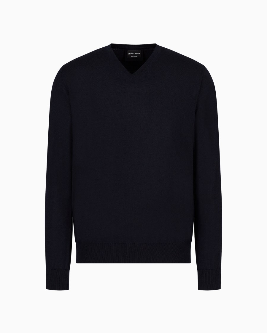 The world of armani MAGLIA GIROCOLLO IN PURA LANA VERGINE