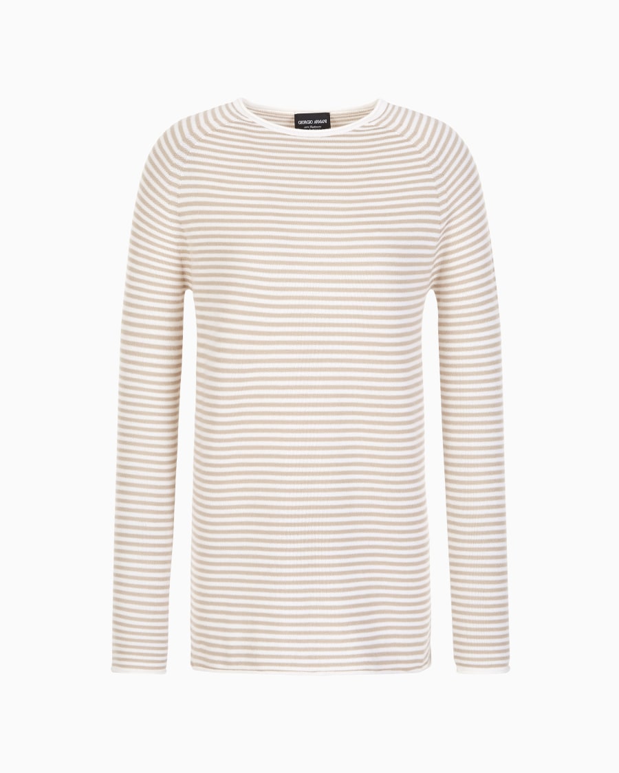The world of armani MAGLIA IN CASHMERE MOTIVO RIGHE