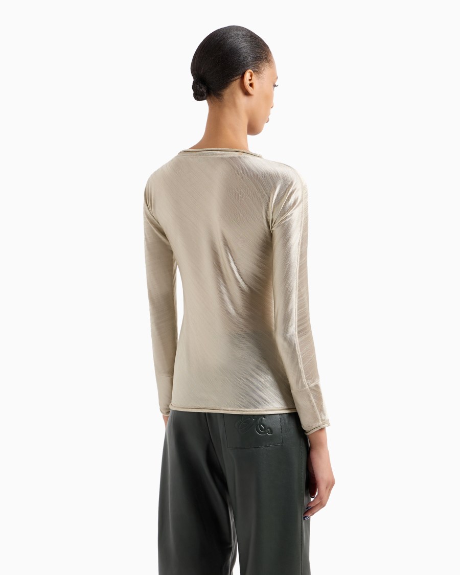 The World Of Armani MAGLIA IN JERSEY DI VISCOSA JACQUARD ASV