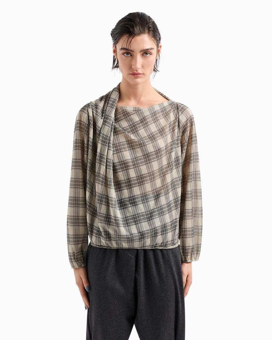 The World Of Armani MAGLIA IN JERSEY JACQUARD DI SETA E COTONE