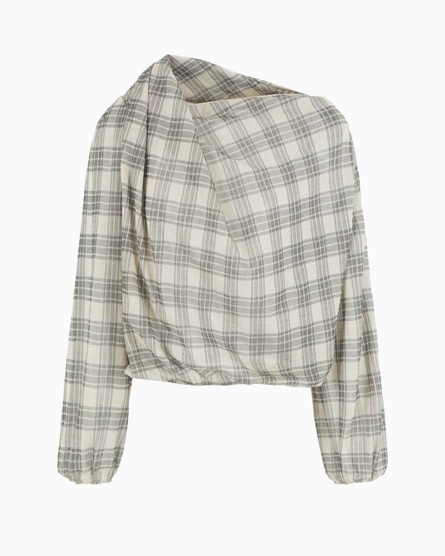 The world of armani MAGLIA IN JERSEY JACQUARD DI SETA E COTONE