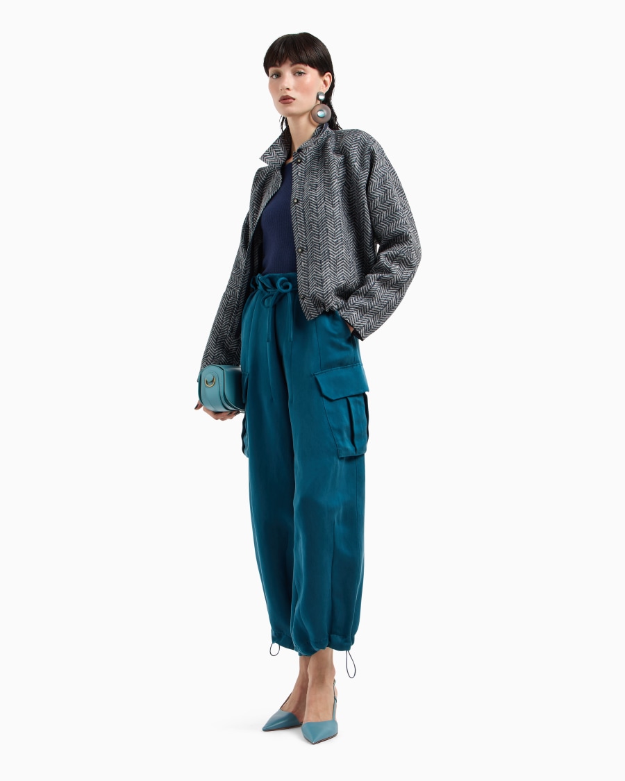 The World Of Armani MAGLIA IN LANA E VISCOSA A COSTE