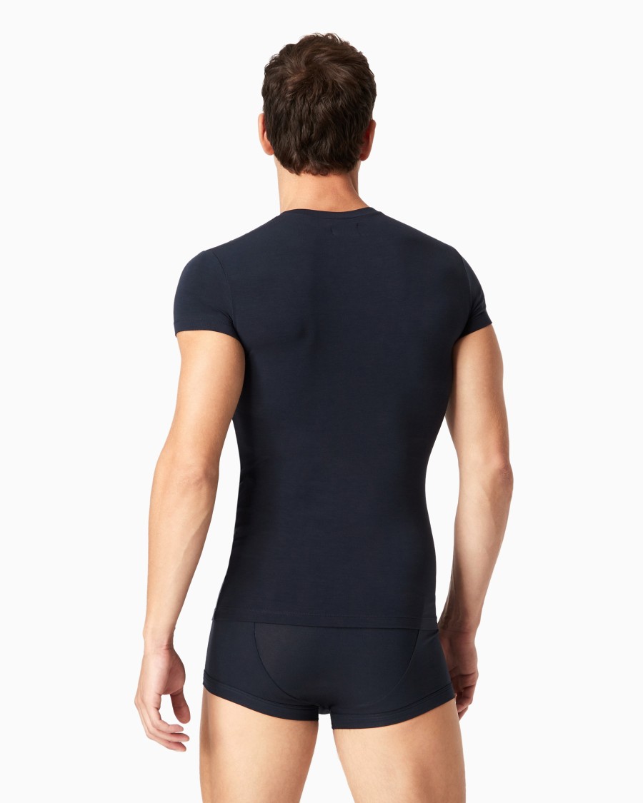 The World Of Armani MAGLIA LOUNGEWEAR A MANICA CORTA IN MODAL STRETCH
