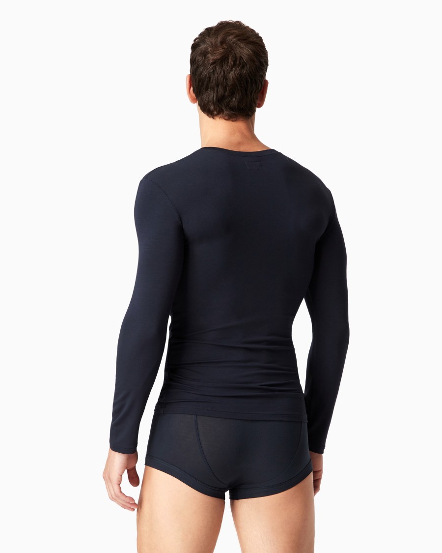 The World Of Armani MAGLIA LOUNGEWEAR A MANICA LUNGA IN MODAL STRETCH