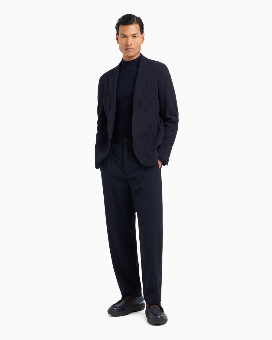 The World Of Armani MAGLIA LUPETTO IN LANA VERGINE JACQUARD