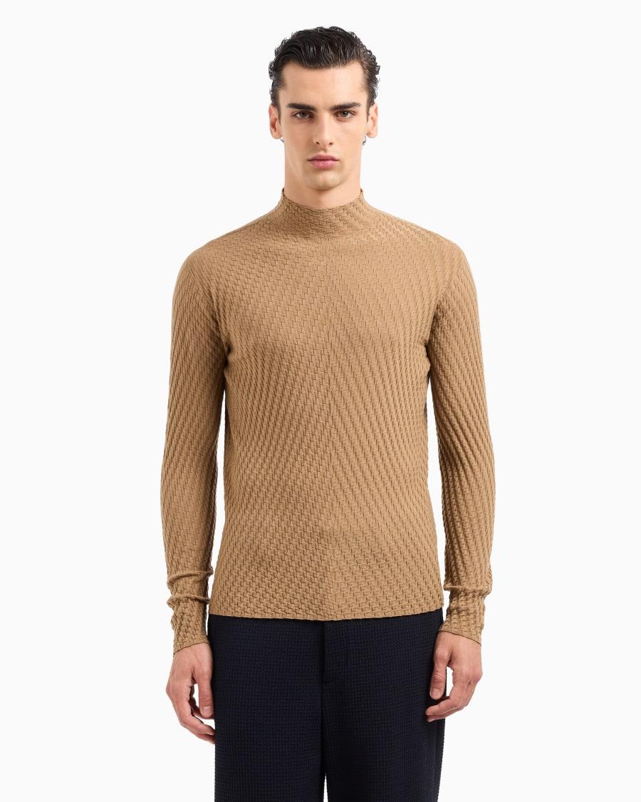 The World Of Armani MAGLIA LUPETTO IN LANA VERGINE JACQUARD