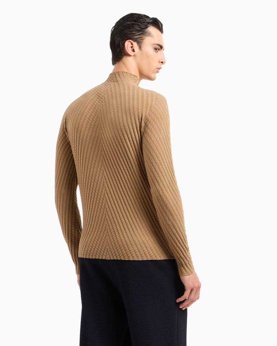 The World Of Armani MAGLIA LUPETTO IN LANA VERGINE JACQUARD