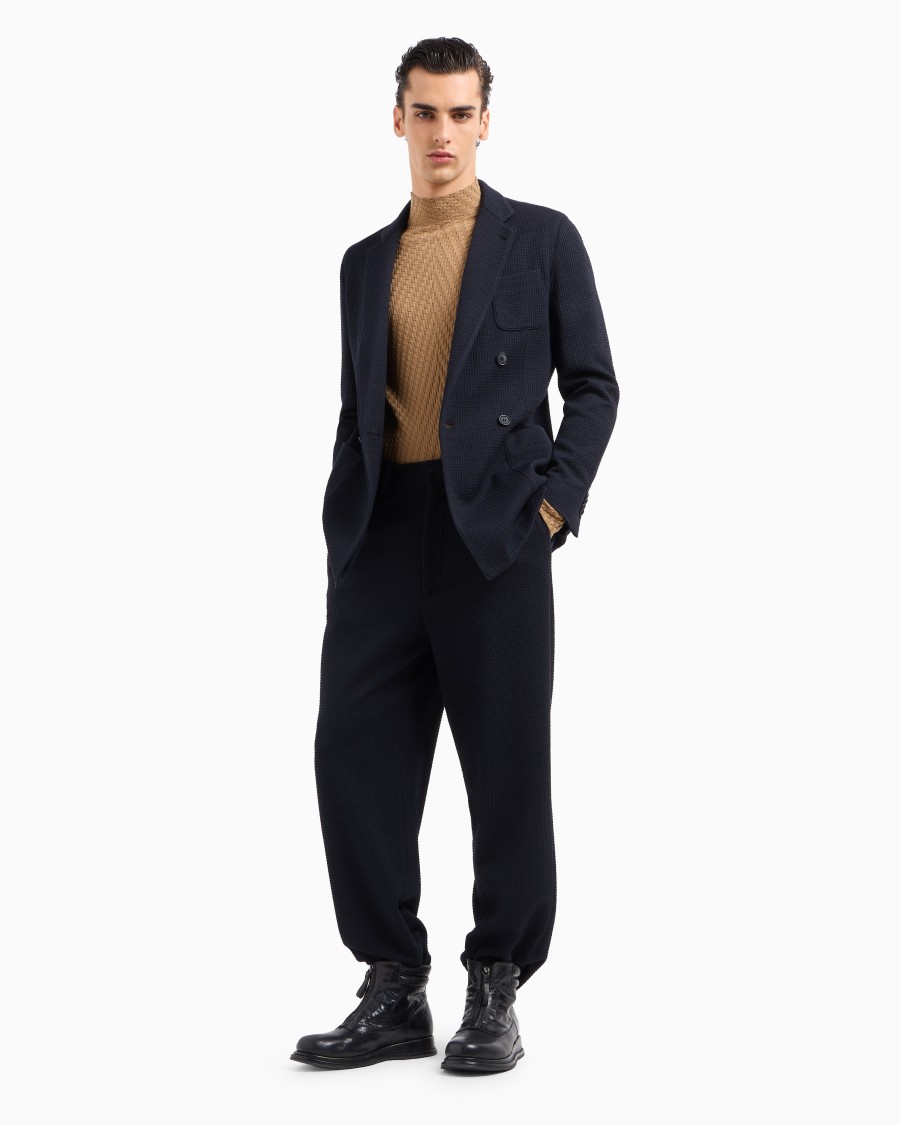 The World Of Armani MAGLIA LUPETTO IN LANA VERGINE JACQUARD