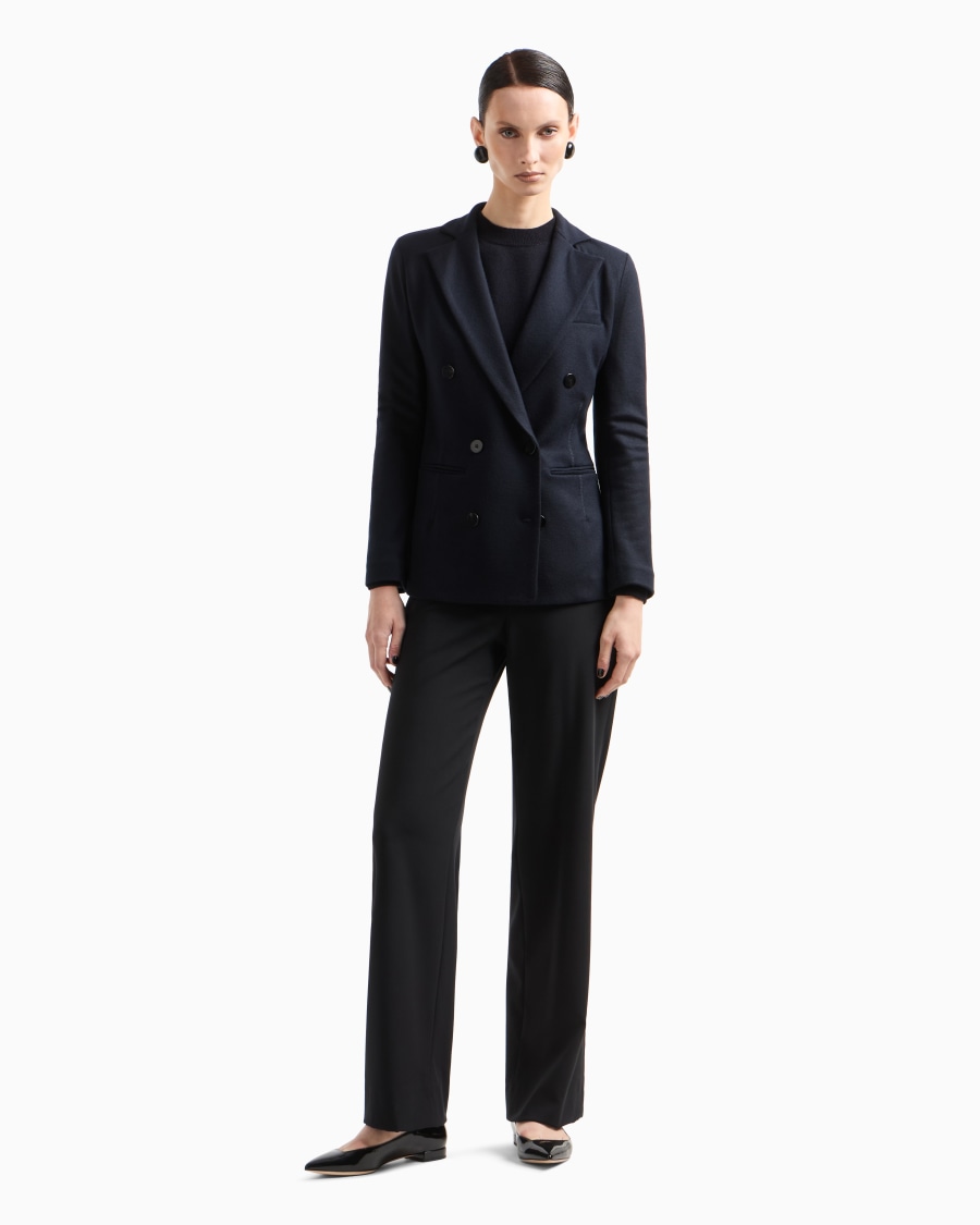 The World Of Armani MAGLIONE IN CASHMERE CON PROFILI A COSTE