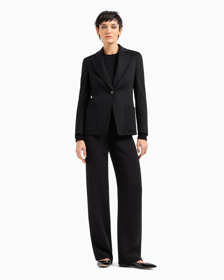 The World Of Armani MAGLIONE IN CASHMERE CON PROFILI A COSTE