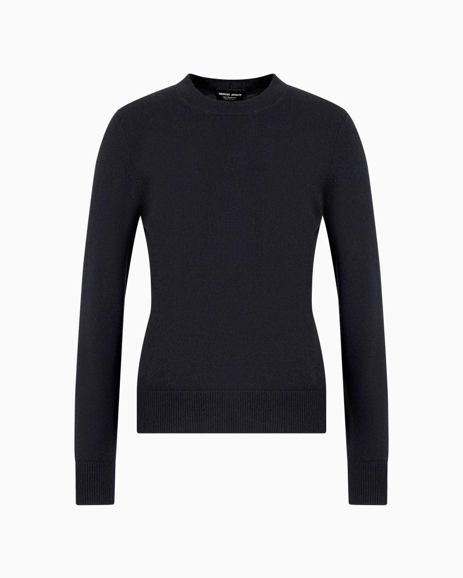 The world of armani MAGLIONE IN CASHMERE CON PROFILI A COSTE