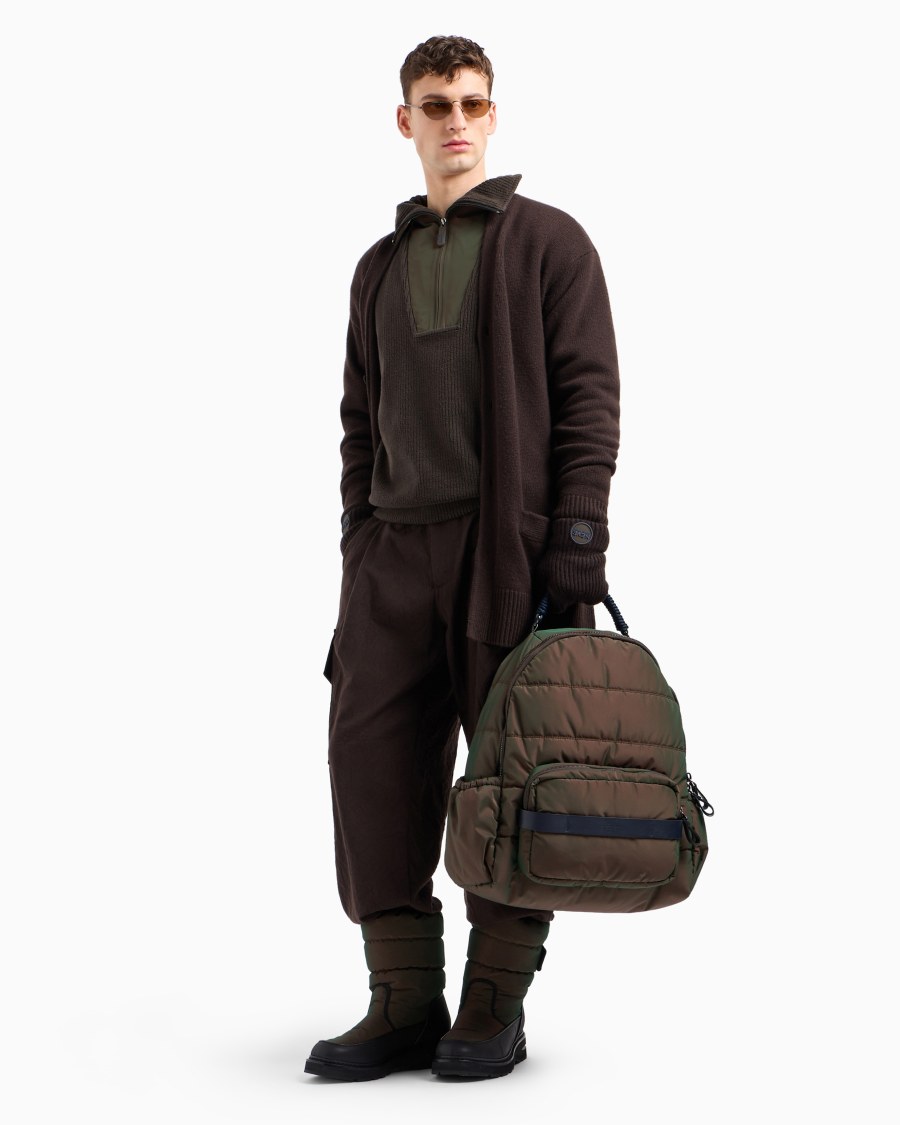 The World Of Armani MAXI CARDIGAN IN LANA E CASHMERE