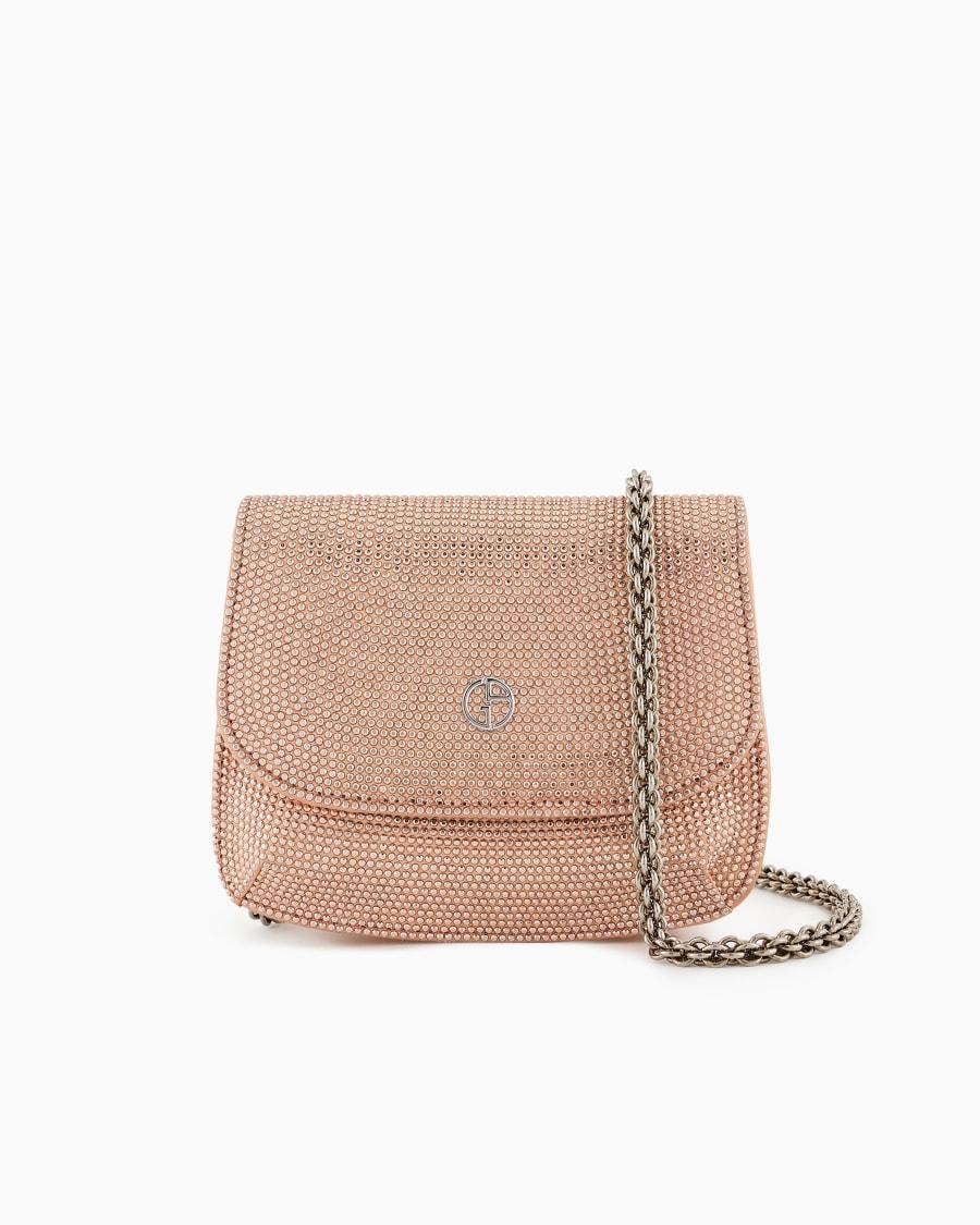 The world of armani MINI BAG LA PRIMA IN RASO E MICRO BORCHIE