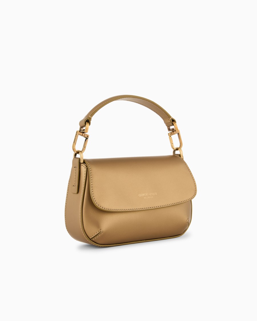 The World Of Armani MINI BORSA A MANO LA PRIMA IN PELLE LAMINATA