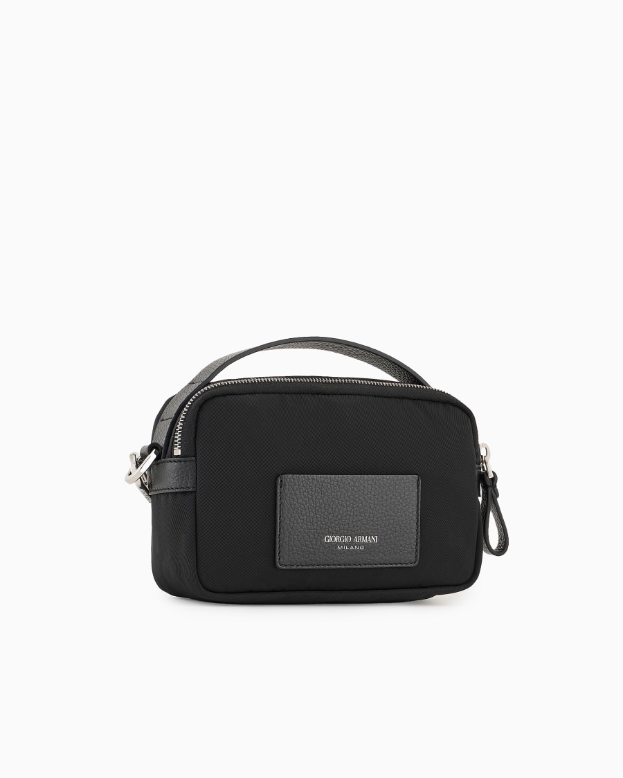 The World Of Armani MINI CROSSBODY IN NYLON E PELLE ASV