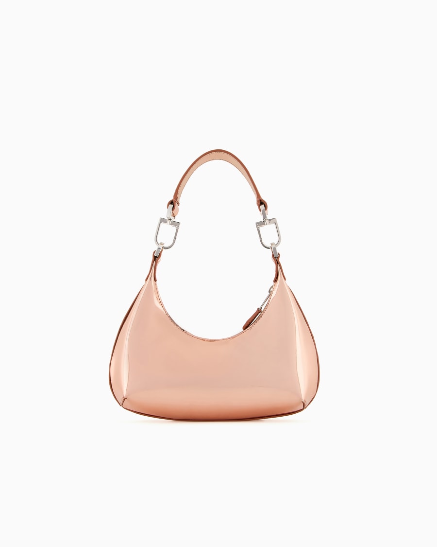 The World Of Armani MINI HOBO BAG LA PRIMA IN PELLE LAMINATA