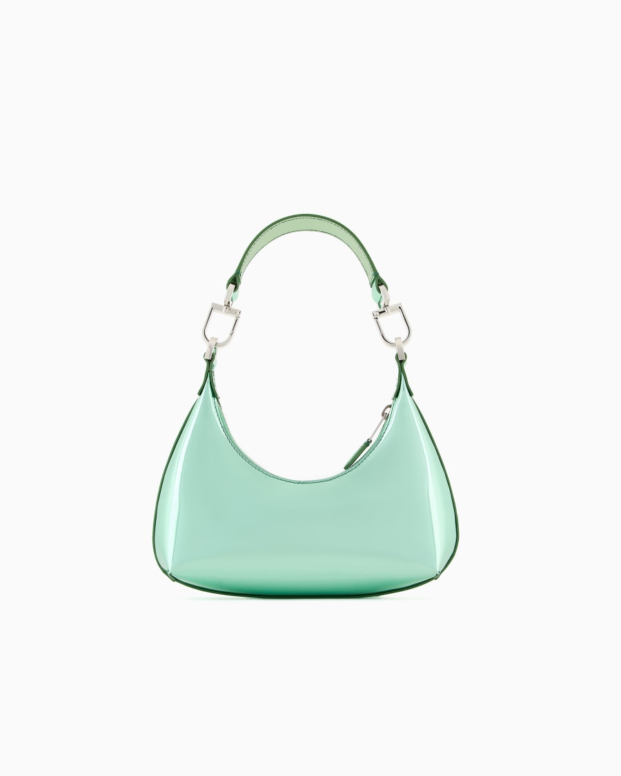 The World Of Armani MINI HOBO BAG LA PRIMA IN PELLE LAMINATA