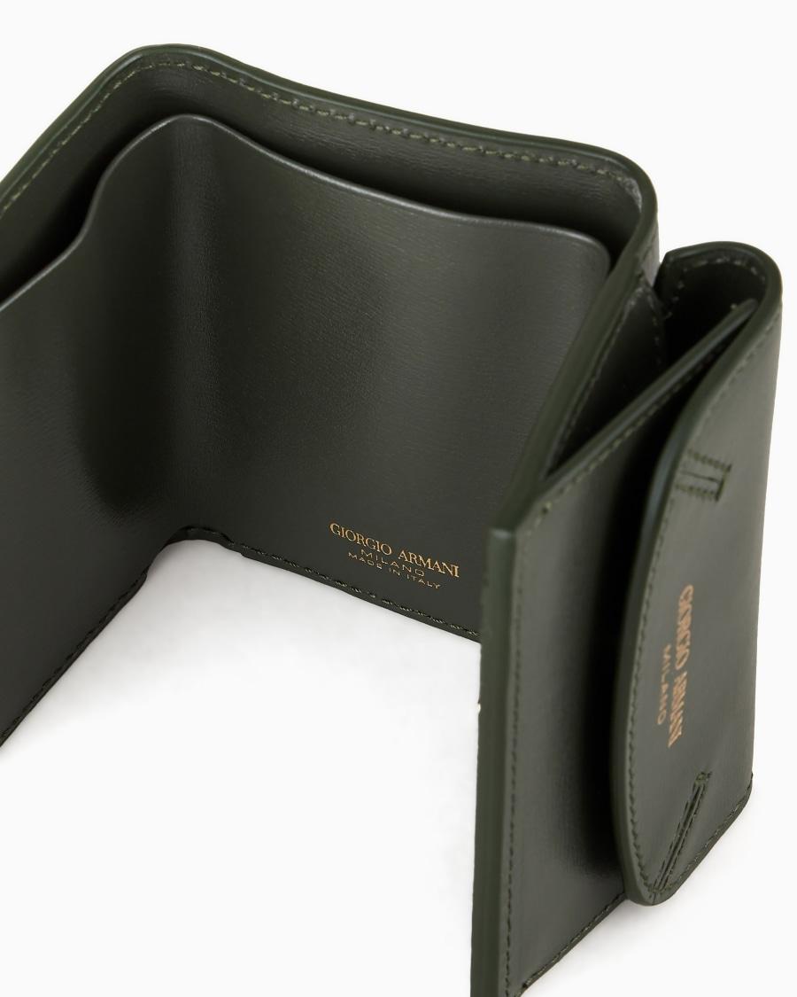 The World Of Armani MINI PORTAFOGLIO TRIFOLD LA PRIMA IN PELLE PALMELLATA
