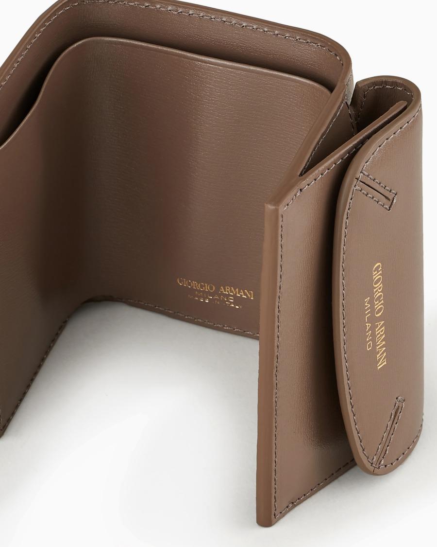 The World Of Armani MINI PORTAFOGLIO TRIFOLD LA PRIMA IN PELLE PALMELLATA