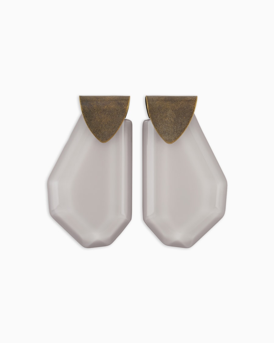 The world of armani ORECCHINI A CLIP CON PENDENTE GEOMETRICO