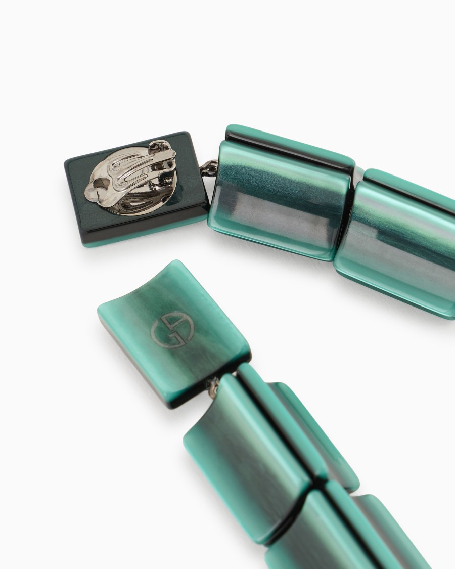 The World Of Armani ORECCHINI A CLIP CON PENDENTI IN RESINA