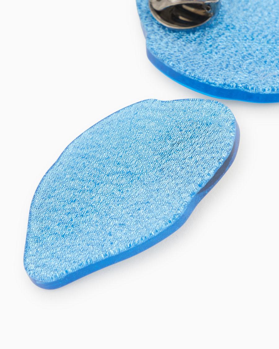 The World Of Armani ORECCHINI A CLIP IN RESINA E TESSUTO CANGIANTE