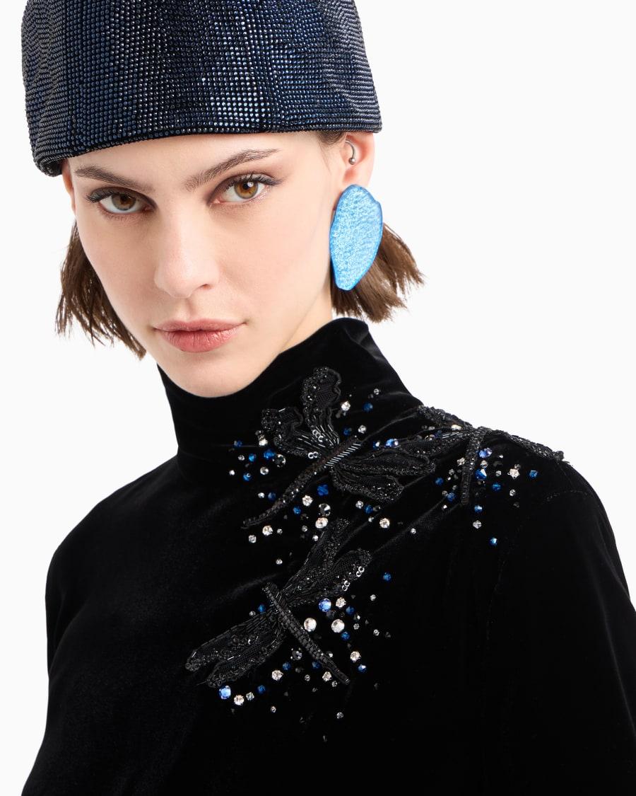 The World Of Armani ORECCHINI A CLIP IN RESINA E TESSUTO CANGIANTE