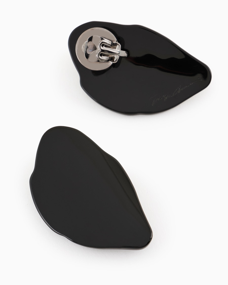 The World Of Armani ORECCHINI A CLIP IN RESINA E TESSUTO CANGIANTE