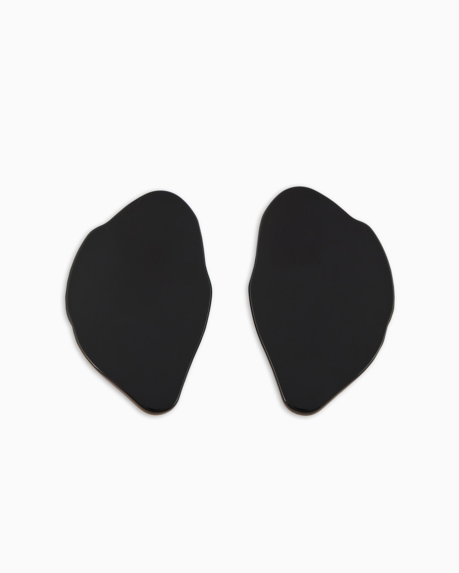 The world of armani ORECCHINI A CLIP IN RESINA E TESSUTO CANGIANTE