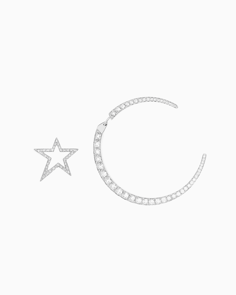 The world of armani ORECCHINI FIRMAMENTO IN ORO BIANCO 18 KT E DIAMANTI